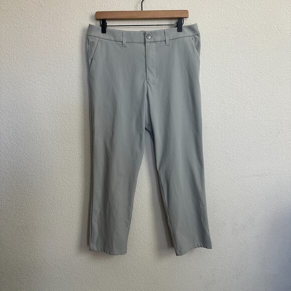 Lululemon Trouser Pants Mens 32x26 ABC Warpstreme Silver Drop Classic Fit Work - Picture 1 of 12